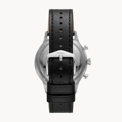 Fossil Retro Pilot Chronograph Black Dial Black Leather Strap Watch for Men - FS5806 Buy Now By Fossil
