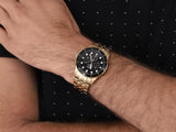 Fossil FB-01 Chronograph Black Dial Gold Steel Strap Watch for Men - FS5836 Buy Now By Fossil