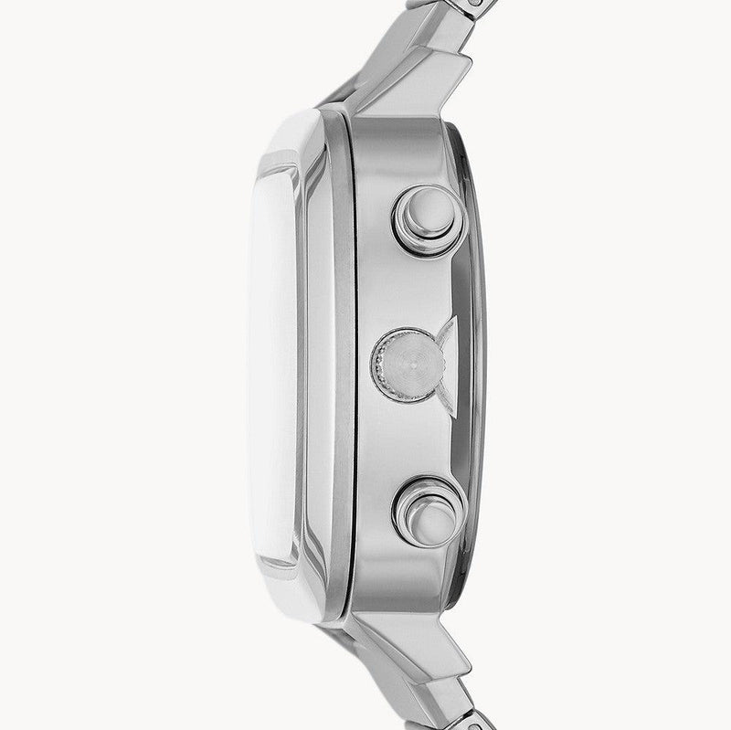 Fossil Retro Analog-Digital Black Dial Silver Steel Strap Watch for Men - FS5890 Buy Now By Fossil
