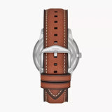 Fossil Neutra Minimalist Moonphase Blue Dial Brown Leather Strap Watch for Men - FS5903 Buy Now By Fossil