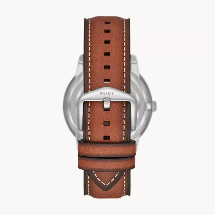 Fossil Neutra Minimalist Moonphase Blue Dial Brown Leather Strap Watch for Men - FS5903 Buy Now By Fossil