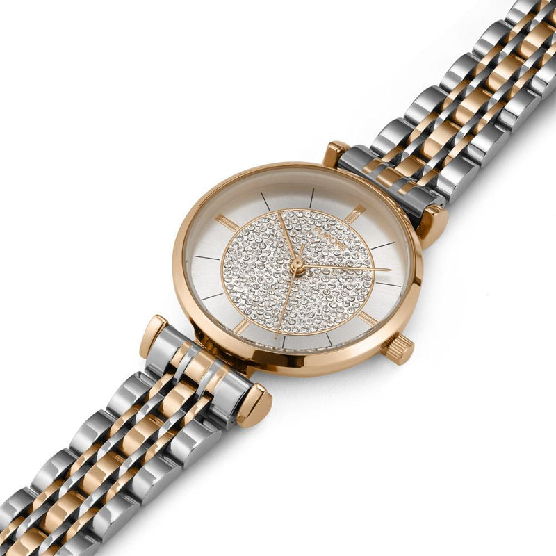 Emporio Armani Gianni T Bar White Dial Two Tone Steel Strap Watch For Women - AR8031 Buy Now By Emporio Armani