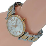 Fossil Carlie Silver Dial Two Tone Steel Strap Watch for Women - ES4342 Buy Now By Fossil