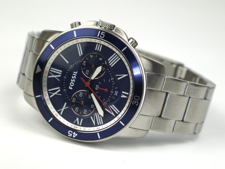 Fossil Grant Sport Chronograph Blue Dial Silver Steel Strap Watch for Men - FS5238 Buy Now By Fossil