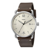 Fossil The Commuter White Dial Brown Leather Strap Watch for Men - FS5275 Buy Now By Fossil