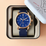 Fossil The Commuter Blue Dial Blue Leather Strap Watch for Men - FS5404 Buy Now By Fossil