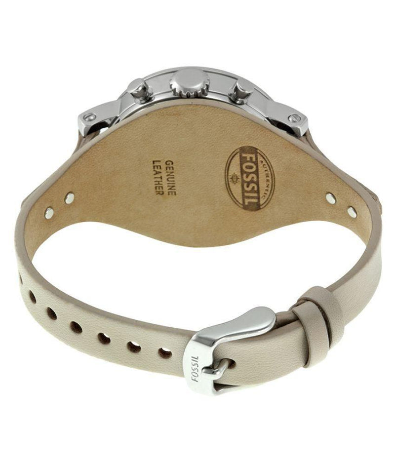 Fossil Boyfriend White Dial Beige Leather Strap Watch for Women - ES3811 Buy Now By Fossil