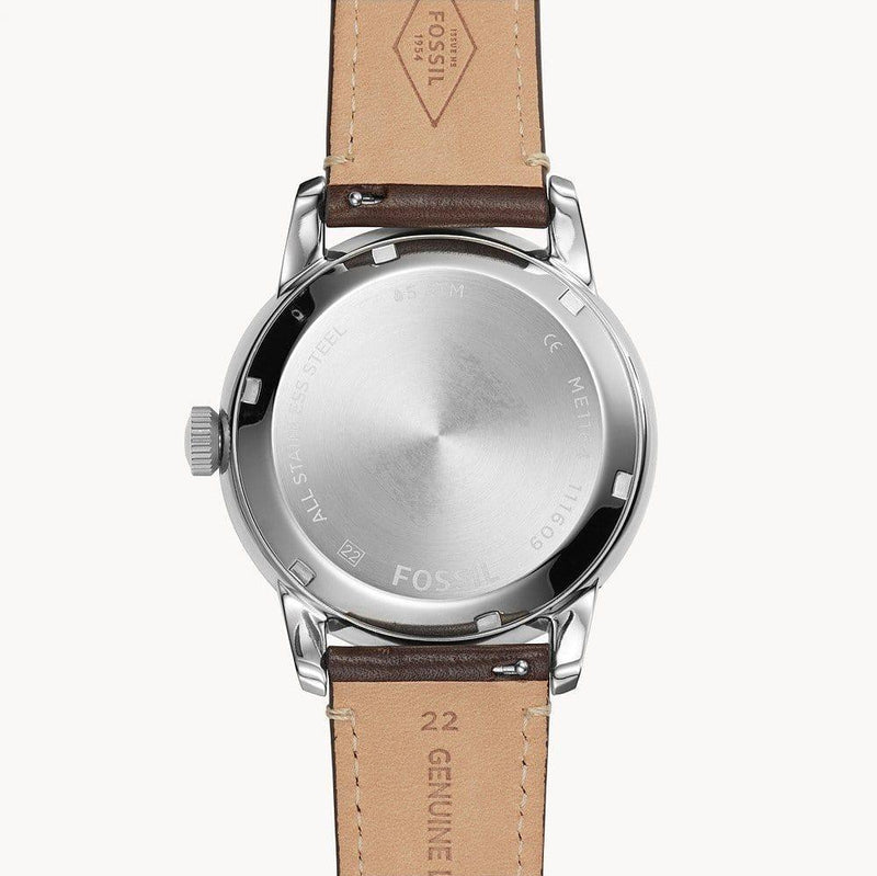 Fossil Townsman Automatic Black Dial Brown Leather Strap Watch for Men - ME1163 Buy Now By Fossil