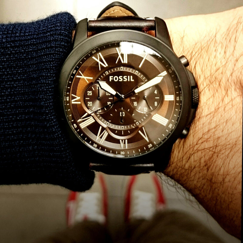 Fossil Grant Chronograph Brown Dial Brown Leather Strap Watch for Men - FS5088 Buy Now By Fossil