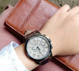 Fossil Grant Chronograph Brown Dial Brown Leather Strap Watch for Men - FS5214 Buy Now By Fossil
