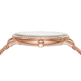 Fossil Jacqueline Quartz Rose Gold Dial Rose Gold Mesh Strap Watch for Women - ES4628 Buy Now By Fossil