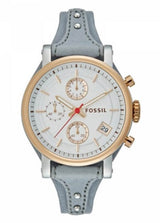 Fossil Original Boyfriend White Dial Light Blue Leather Strap Watch for Women - ES4045 Buy Now By Fossil