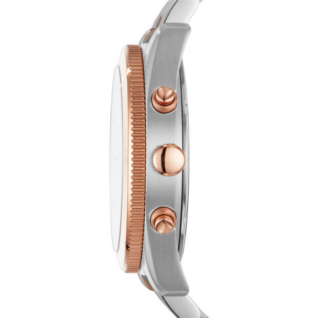 Fossil Perfect Boyfriend Mother of Pearl Dial Two Tone Steel Strap Watch for Women - ES4135 Buy Now By Fossil