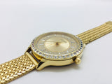 Shop Guess Soiree Diamonds Gold Dial Gold Mesh Bracelet Watch for Women - GW0402L2 in USA