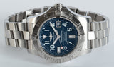 Breitling Aeromarine Avenger Seawolf 45mm Blue Dial Stainless Steel Mens Watch - A1733110/C756