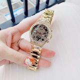 Guess Moonlight Diamonds Gold Dial Gold Steel Strap Watch for Women - GW0320L5 Buy Now By Guess