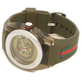 Shop Gucci Sync XXL Quartz Brown Dial Brown Leather Strap Watch For Men - YA137106 in USA
