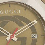 Shop Gucci Sync XXL Quartz Brown Dial Brown Leather Strap Watch For Men - YA137106 in USA