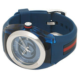 Shop Gucci Sync XXL Quartz Blue Dial Blue Rubber Strap Watch For Men - YA137104 in USA