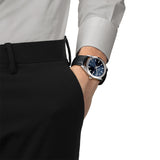 Tissot Gentlemen Blue Dial Black Leather Strap Watch for Men - T127.410.16.041.01 Buy Now By Tissot