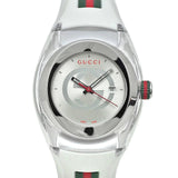 Shop Gucci Sync Quartz White Dial White Rubber Strap Unisex Watch - YA137302 in USA