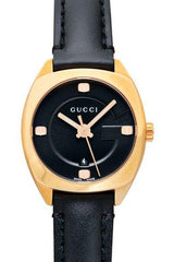 Gucci GG2570 Quartz Black Dial Black Leather Strap Watch For Women - YA142509 Buy Now By Gucci