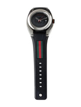 Shop Gucci Sync XXL Quartz Black Dial Black Rubber Strap Watch For Men - YA137101 in USA