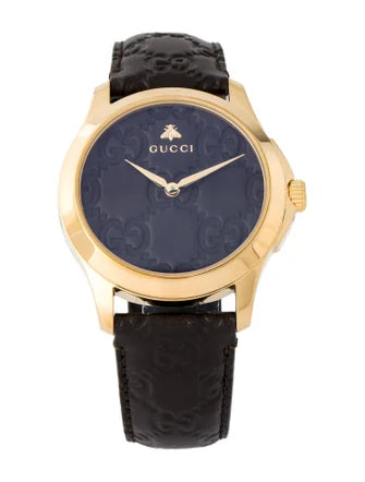 Shop Gucci G Timeless Quartz Brown Dial Brown Leather Strap Watch for Men - YA1264035 in USA