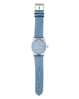 Shop Gucci G Timeless Quartz Mother of Pearl Dial Blue Leather Strap Watch For Women - YA1264124 in USA