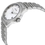 Gucci G Timeless Diamonds Mother of Pearl Dial Silver Mesh Bracelet Watch For Women - YA126508