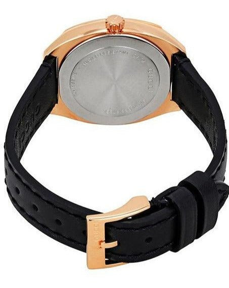 Gucci GG2570 Quartz Black Dial Black Leather Strap Watch For Women - YA142509 Buy Now By Gucci