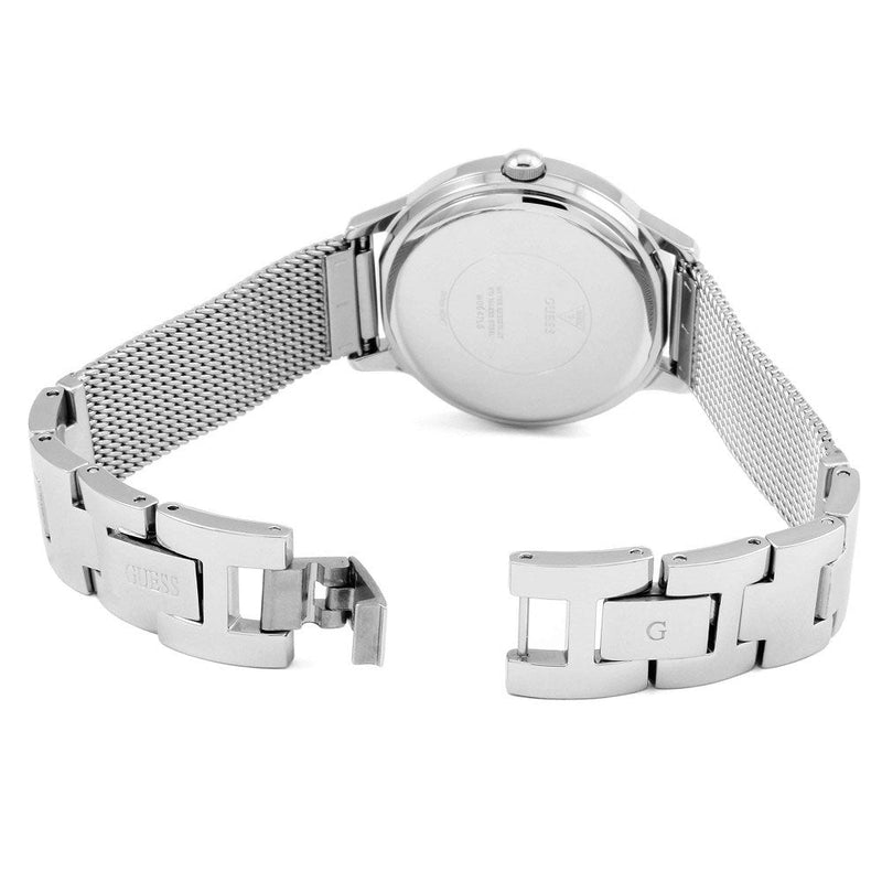 Guess Chelsea Quartz Silver Dial Silver Mesh Strap Watch For Women - W0647L6 Buy Now By Guess
