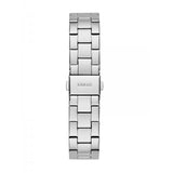 Shop Guess Cubed Analog Silver Dial Silver Steel Strap Watch For Women - GW0606L1 in USA