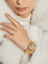 Guess Allara Quartz Gold Dial Gold Steel Strap Watch For Women - GW0604L2 Buy Now By Guess