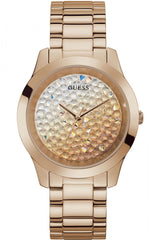 Guess Crush Rose Gold Dial Rose Gold Steel Strap Watch For Women - GW0020L3 Buy Now By Guess