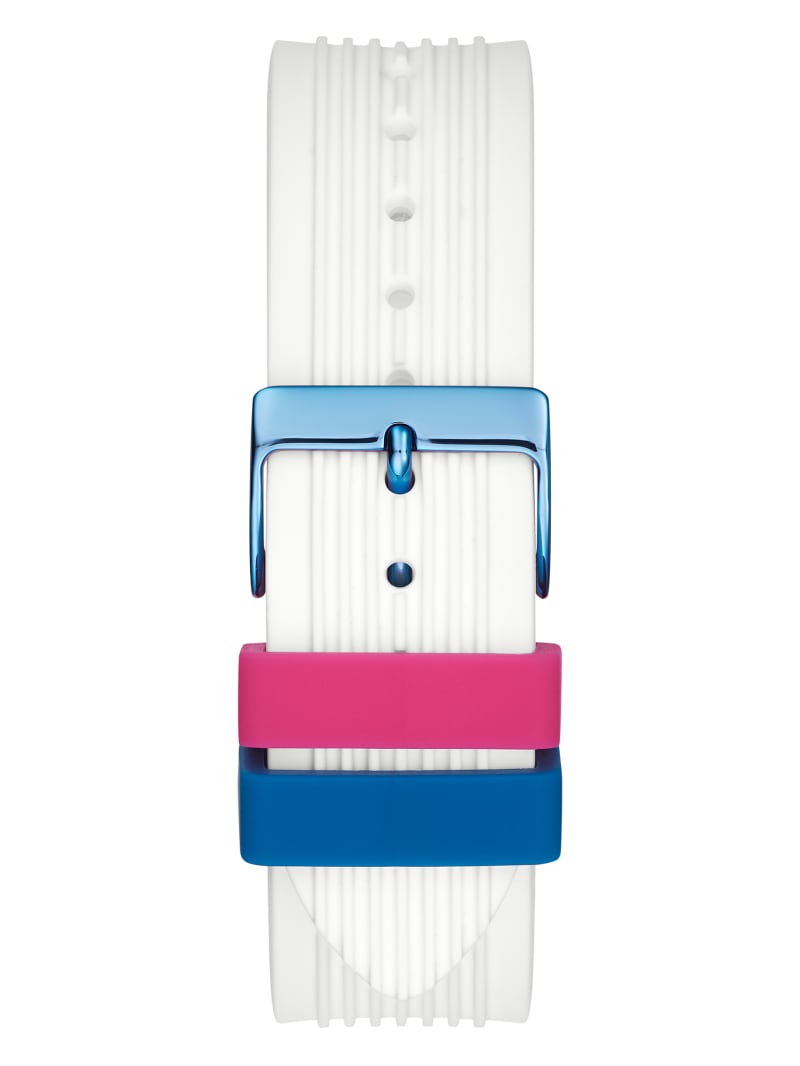 Guess Athena White Dial White Rubber Strap Watch for Women - GW0030L6 Buy Now By Guess