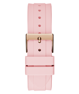 Guess Sparkling Chronograph Crystals Pink Dial Pink Silicone Strap Watch For Women - GW0032L4 Buy Now By Guess