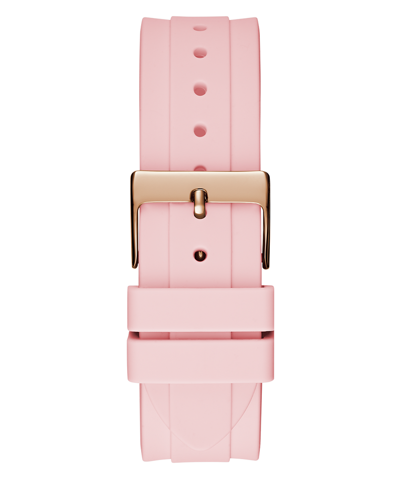 Guess Sparkling Chronograph Crystals Pink Dial Pink Silicone Strap Watch For Women - GW0032L4 Buy Now By Guess