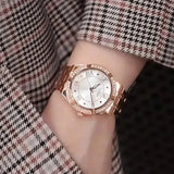 Guess Cosmo Diamonds Silver Dial Rose Gold Steel Strap Watch For Women - GW0033L3 Buy Now By Guess