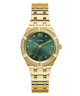 Guess Cosmo Diamonds Green Dial Gold Steel Strap Watch for Women - GW0033L8 Buy Now By Guess