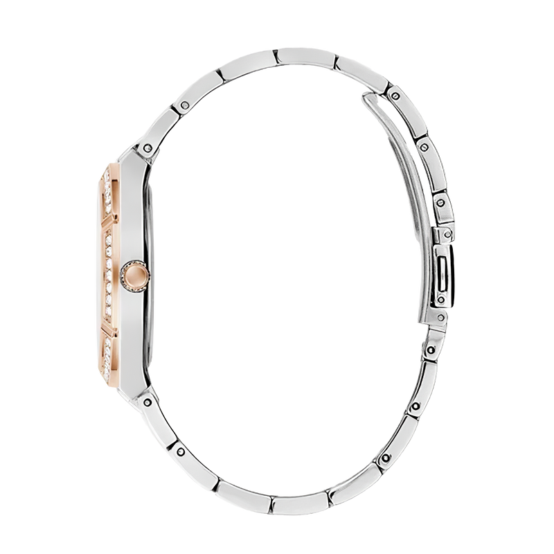 Guess Cosmo Quartz Silver Dial Two Tone Steel Strap Watch For Women - GW0033L9 Buy Now By Guess
