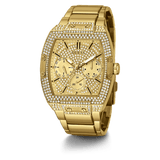 Guess Phoenix Multifunction Crystals Gold Dial Gold Steel Strap Watch For Men - GW0094G2 Buy Now By Guess