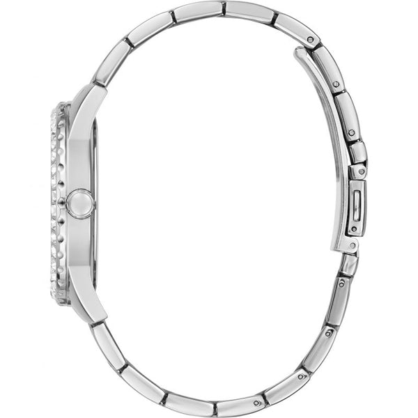 Guess Heiress Multifunction Diamonds Silver Dial Silver Steel Strap Watch for Women - GW0440L1 Buy Now By Guess