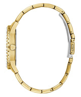 Guess Sparkler Diamonds Black Dial Gold Steel Strap Watch for Women - GW0111L2 Buy Now By Guess