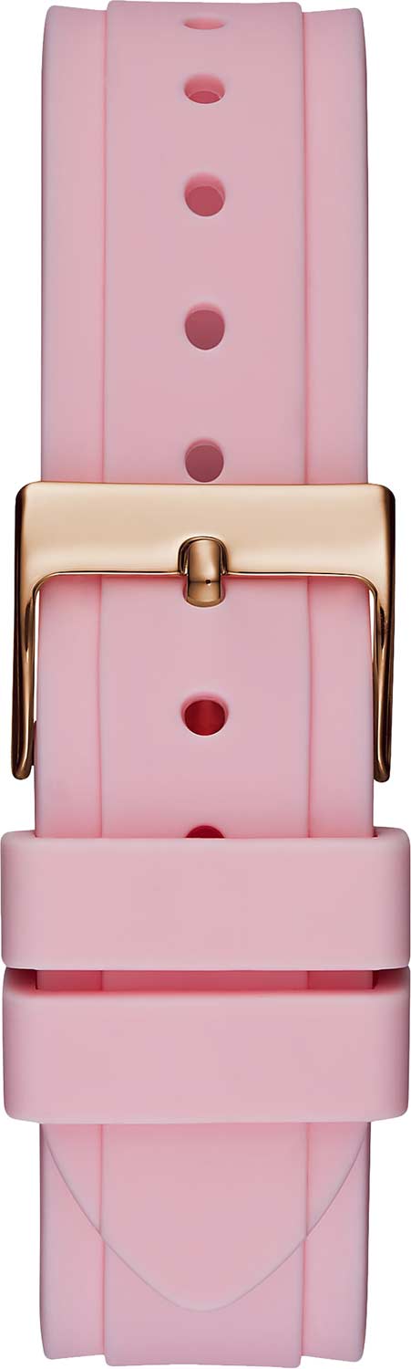 Guess Solstice Diamonds White Dial Pink Rubber Strap Watch For Women - GW0113L4 Buy Now By Guess
