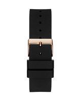 Shop Guess Venus Diamonds Black Dial Black Rubber Strap Watch for Women - GW0118L2 in USA