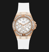 Shop Guess Venus Diamonds White Dial White Rubber Strap Watch for Women - GW0118L4 in USA