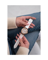 Guess Swirl Quartz Silver Dial White Rubber Strap Watch For Women - W1096l2 Buy Now By Guess