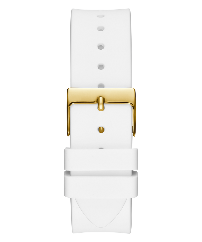 Shop Guess Venus Diamonds White Dial White Rubber Strap Watch for Women - GW0118L5 in USA