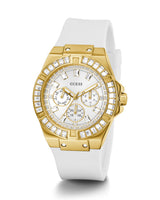 Shop Guess Venus Diamonds White Dial White Rubber Strap Watch for Women - GW0118L5 in USA